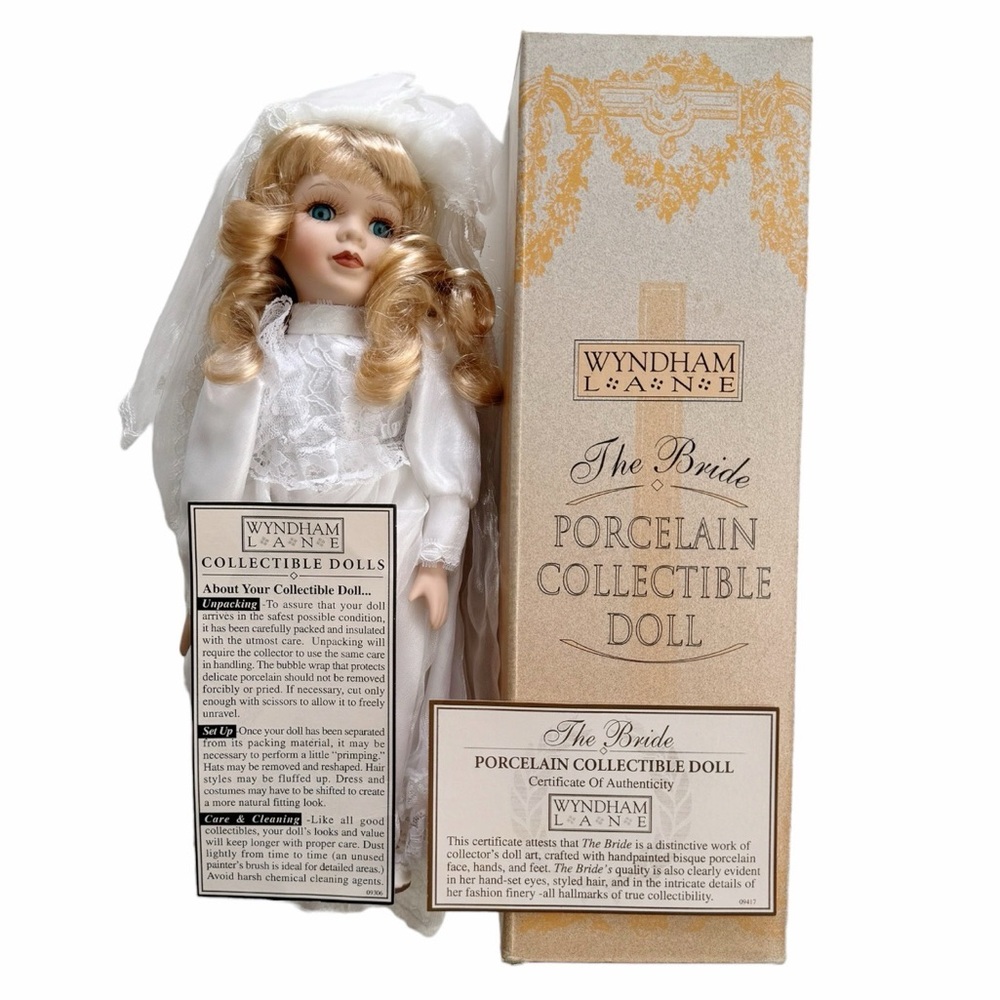 NEW Vintage Wyndham Lane THE BRIDE Porcelain Collectible Doll Bisque 12"